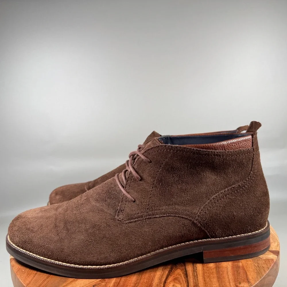 Cole Haan Mens C26393 Dark Brown Suede Leather Chukka Ankle Boots Size 12M